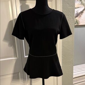 Ann Taylor Factory Black Short Sleeve Top